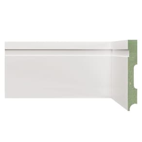 Kit Rodapé de MDF 10 Barras Frisadas de 12cm x 2,40m Rende 24 Metros Moldufama Branco