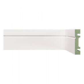 Kit Rodapé de MDF 5 Barras Frisadas de 7cm x 2,40m Rende 12 Metros Moldufama Branco