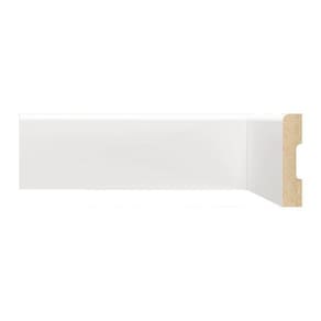 Kit Rodapé de MDF 10 Barras Lisas de 7cm x 2,40m Rende 24 Metros Moldufama Branco