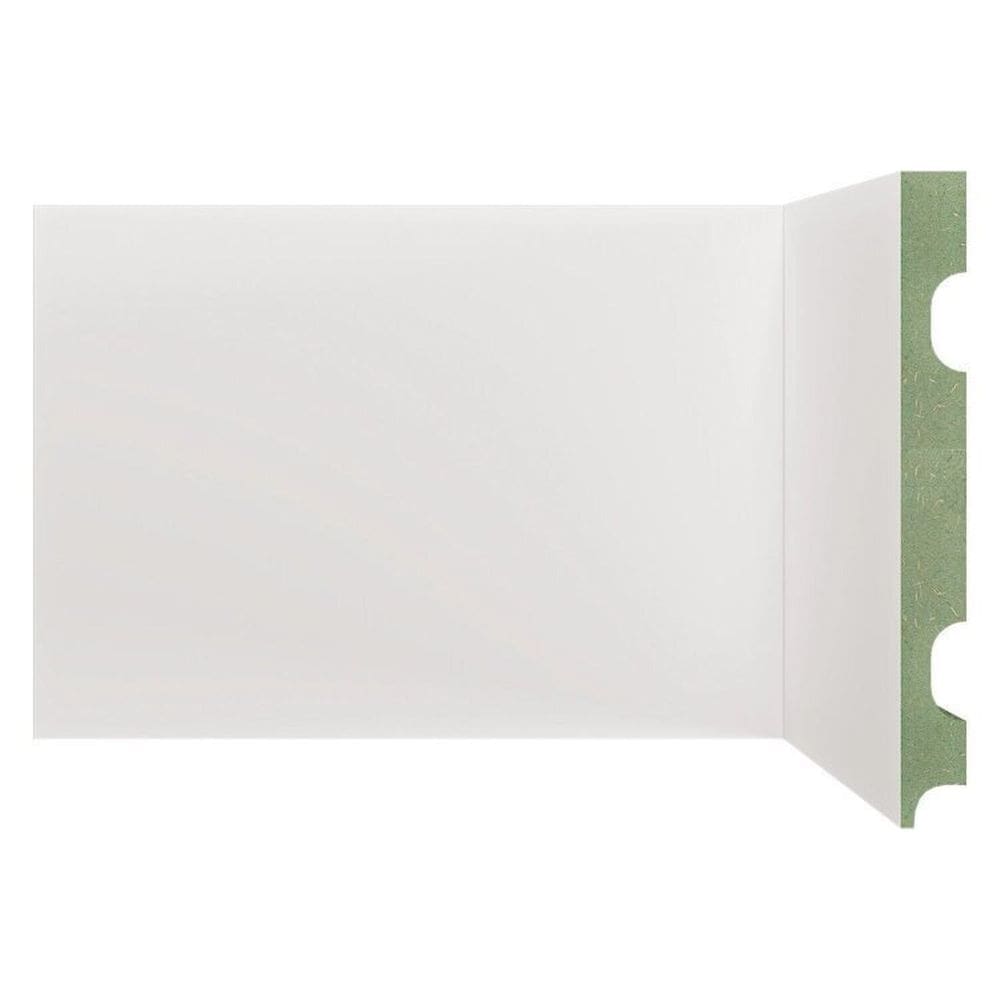 Kit Rodapé de MDF 5 Barras Lisas de 15cm x 2,40m Rende 12 Metros Moldufama Branco