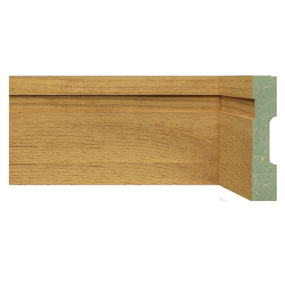 Kit Rodapé de MDF 15 Barras Frisadas de 10cm x 2,40m Rende 36 Metros Moldufama Carvalho Prime