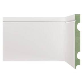 Kit Rodapé de MDF 10 Barras Frisadas de 15cm x 2,40m Rende 24 Metros Moldufama Branco