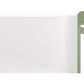 Kit Rodapé de MDF 10 Barras Frisadas de 15cm x 2,40m Rende 24 Metros Moldufama Branco
