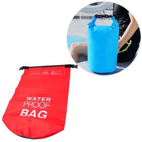 Bolsa Mochila Impermeavel Saco Estanque 5 Litros Camping Bag Cor:Vermelho