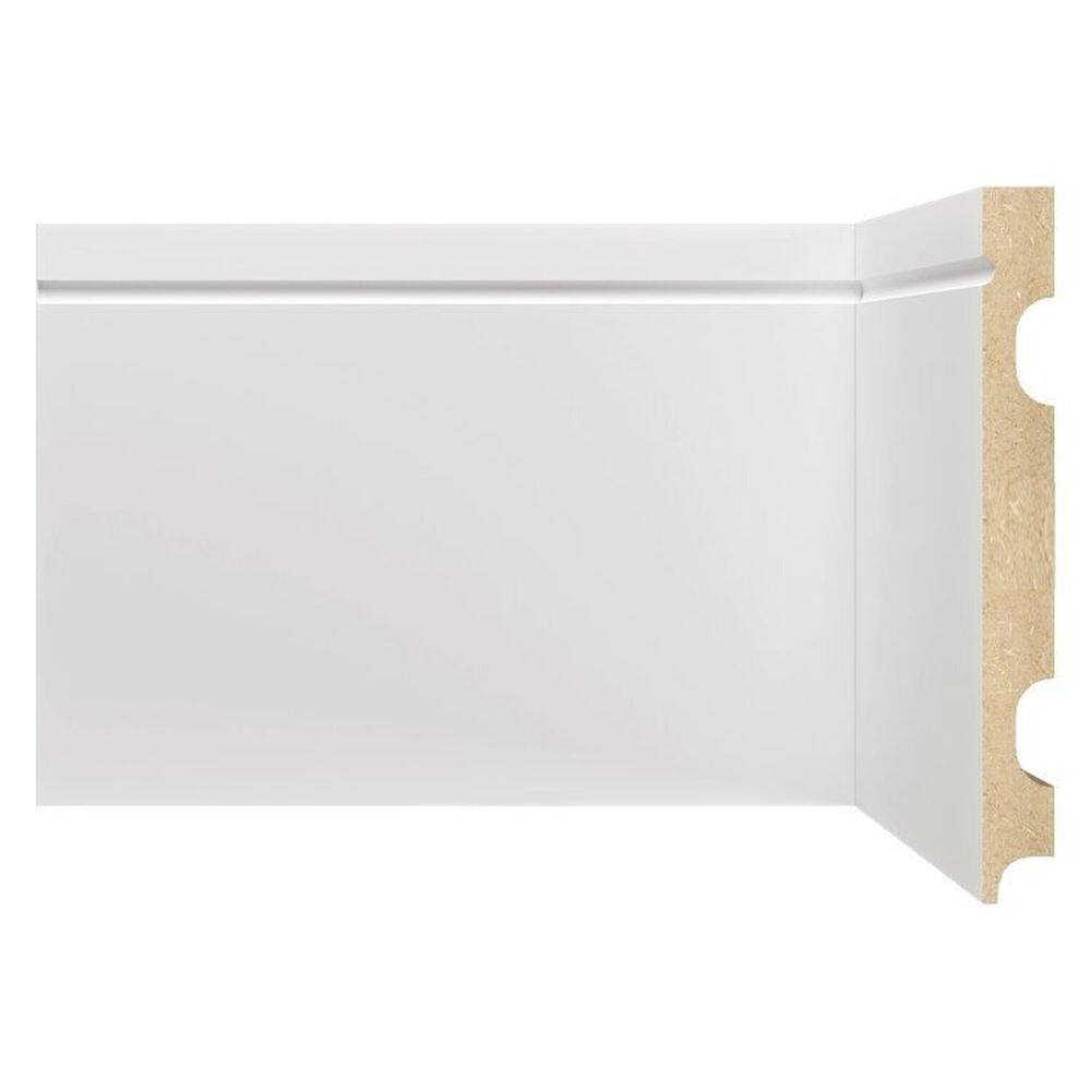 Kit Rodapé de MDF 20 Barras Frisadas de 15cm x 2,40m Rende 48 Metros Moldufama Branco