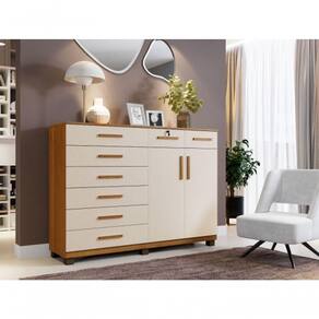 Cômoda New Triunfo 8 Gavetas 2 Portas Benetil Cinamomo-off White