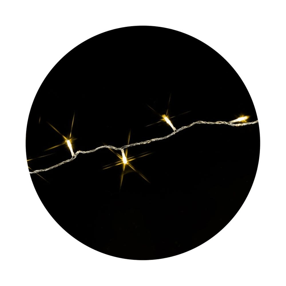 Cordão Com 50 Lampadas De Led Formato Pequena Gota 5 Metros Fio Crystal Cores:Branco Quente