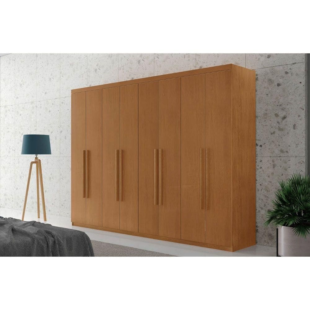 Guarda Roupa Casal Heros Com 8 Portas E 4 Gavetas Moderna Naturalle
