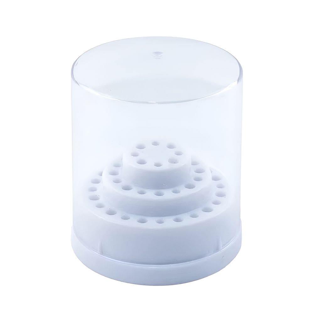 Mini Porta Brocas Organizador Expositor Unha Gel Manicure Cor:Branco