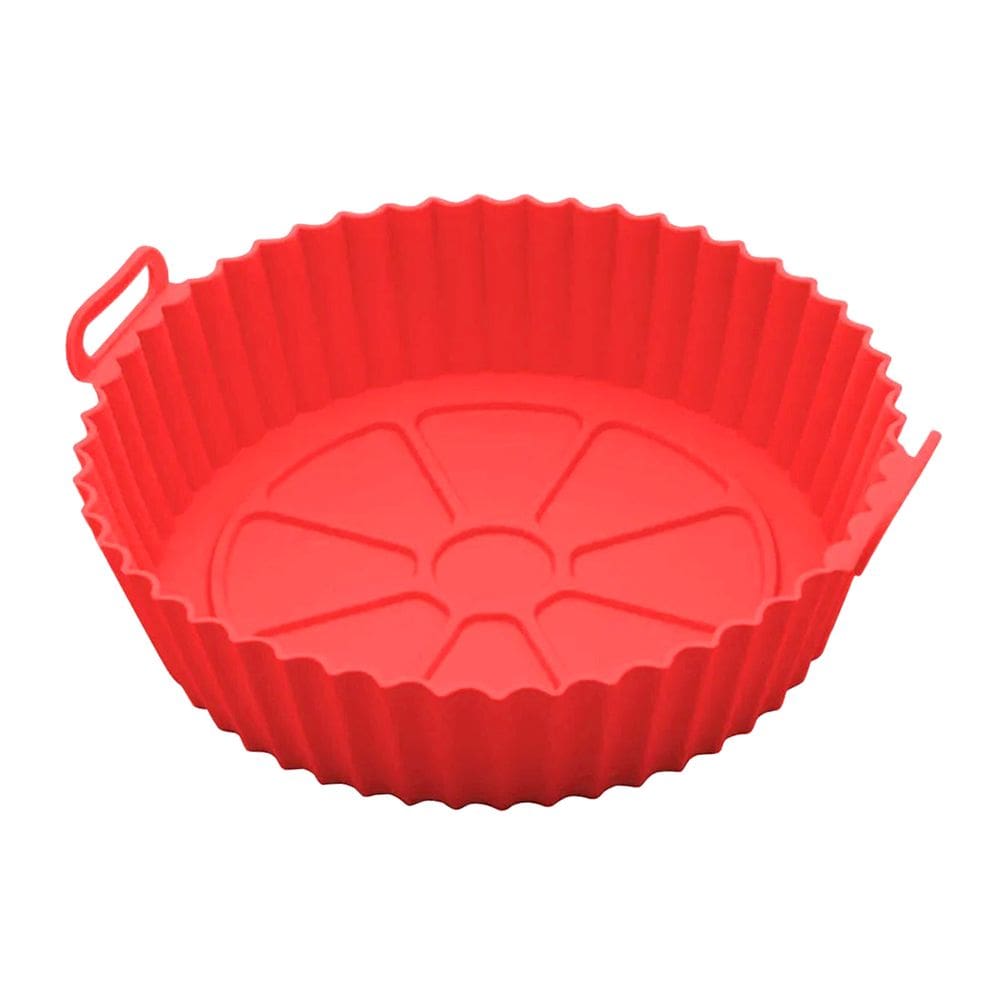 Forro Para Air Fryer De Silicone Forma Reutilizavel Antiaderente Cores:Vermelho