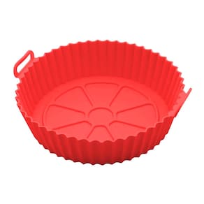 Forro Para Air Fryer De Silicone Forma Reutilizavel Antiaderente Cores:Vermelho