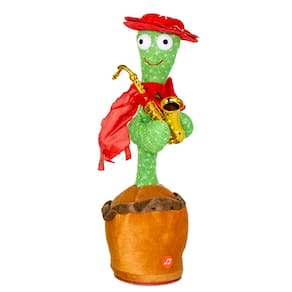 Cacto Dançante Musical Falante Dança Repete Brinquedo USB Modelo:Saxofone