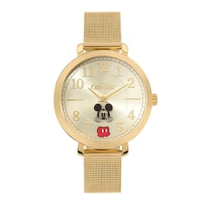 Relógio Condor Feminino Ref: Co2034aj/4x Mesh Dourado Mickey