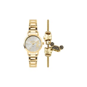 Relógio Condor Feminino Ref: Co2035nkx/k4k Dourado Mickey + Semijoia