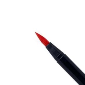 Caneta Pincel Brush Pen Neon Laranja Vulcano Newpen