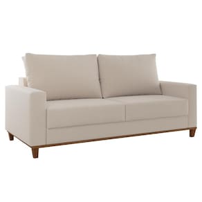 Sofá 3 Lugares Palazo Linho Bege 180cm