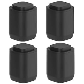 4X Porta Algodão Cotonete Bancada Banheiro Moderno Ou Preto