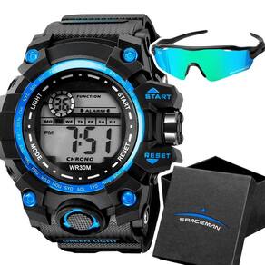 Relogio Digital Prova Dagua Masculino + Caixa + Oculos Sol