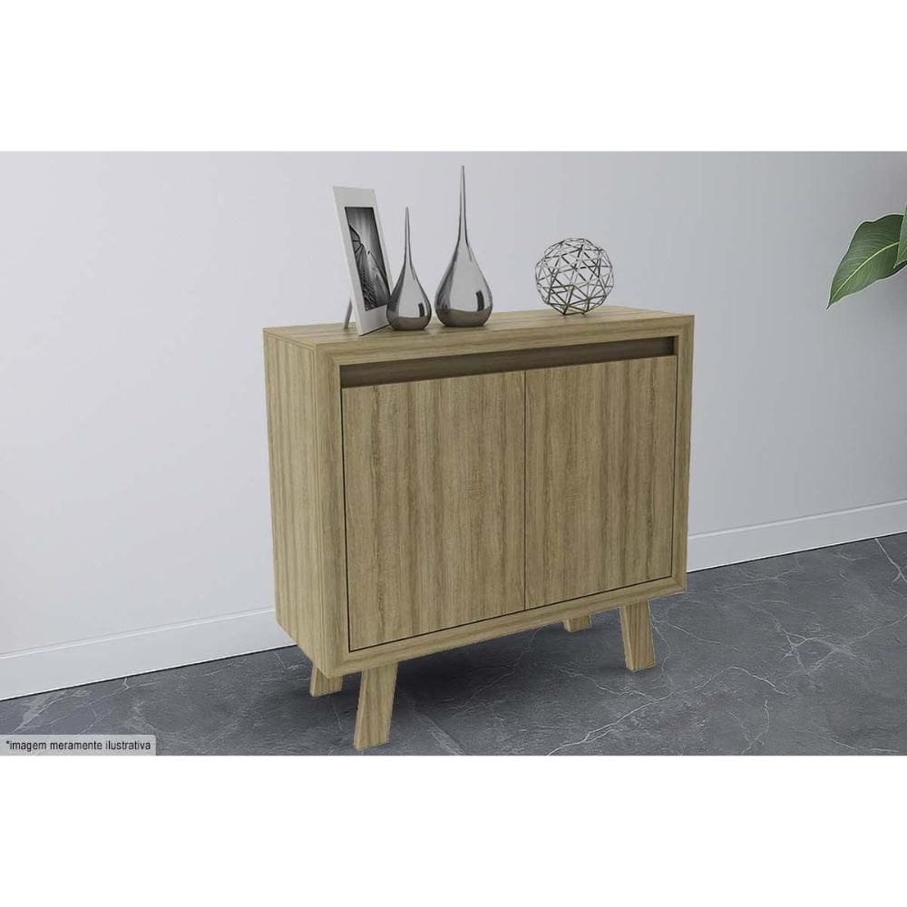 Buffet de Sala Jantar ME4187 c/ 2 Portas Amêndoa/Branco - Tecno Mobili