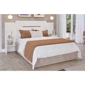 Cabeceira Cama Box Madeirado Solteiro/Casal/Queen Mila Off White - Panan