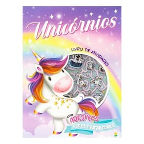 Livro De Atividades + Adesivos Metalizados: Unicórnios