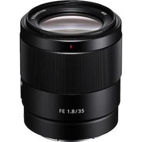 Sony - Lente grande angular 35mm f/1.8 FE para câmeras selecionadas de montagem E - Preto-SEL35F18F