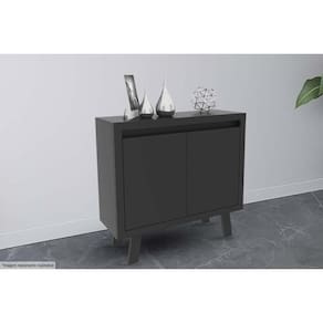 Buffet de Sala Jantar ME4187 c/ 2 Portas Preto - Tecno Mobili