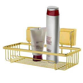 Suporte Porta Shampoo Prateleira Parede Ventosa Banheiro Dourado - 8050DD Future