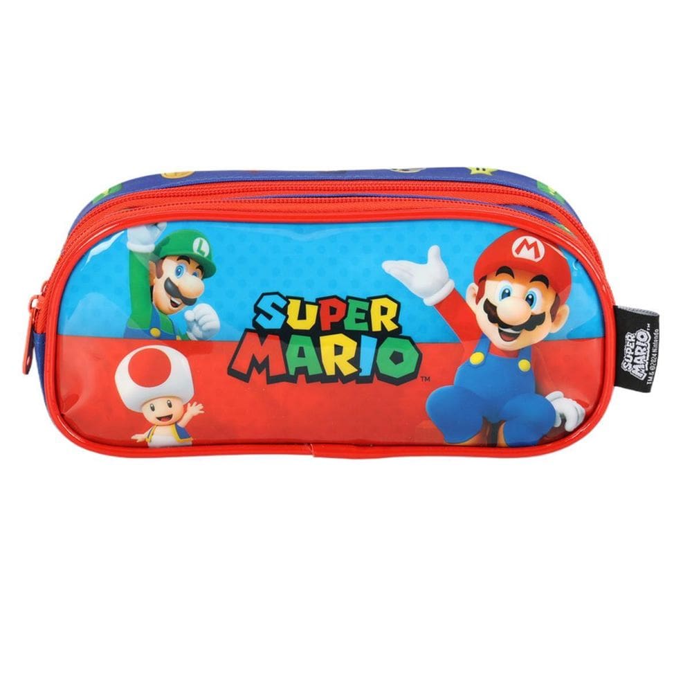 Estojo Super Mario Duplo Escolar Luxcel Nintendo