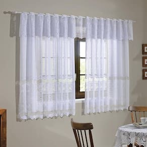 Cortina Clássica Branca 2,80X1,20+0,30 Arabesco - Interlar
