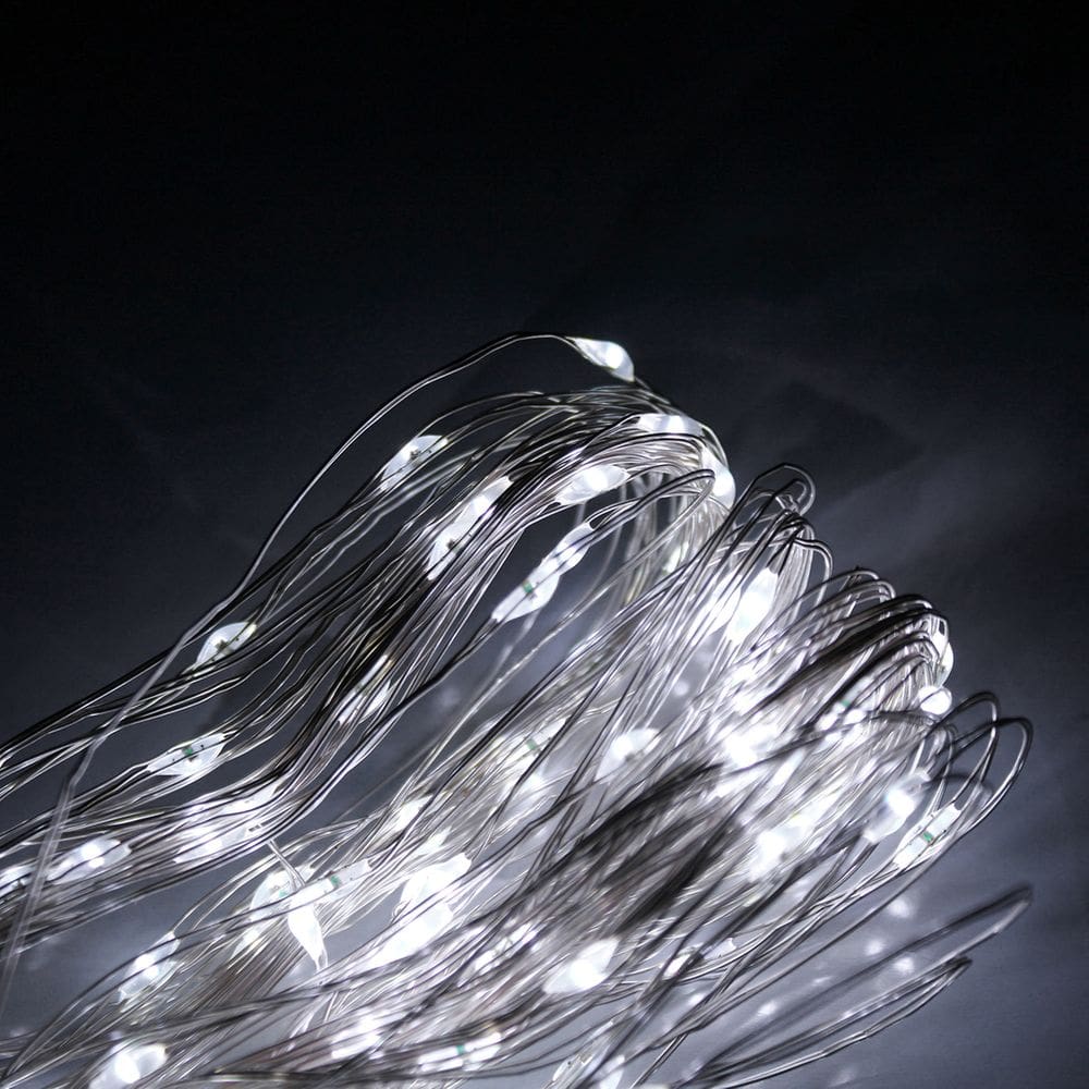 Pisca de LED Fio de Fada 20L 2 Metros A Bateria Natal Ano Novo Cores:Branco