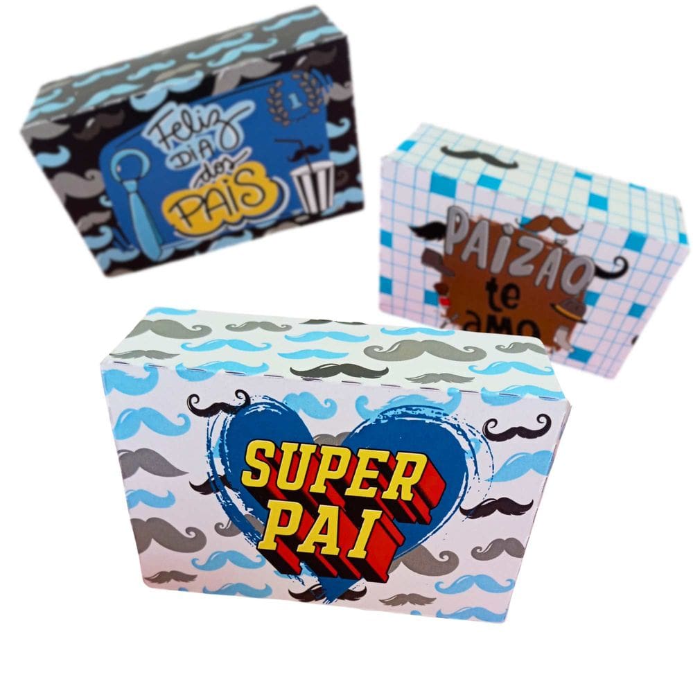 Kit 30 Lembrancinhas Decorativas Caixas Para Docinhos Presente Dia Dos Pais