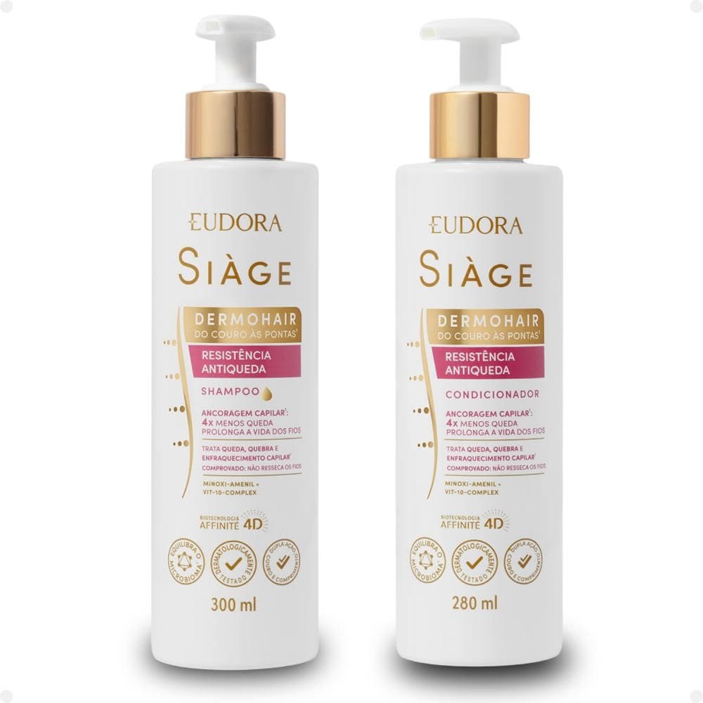 Kit Dermohair Resistência Antiqueda: Shampoo E Condicionador
