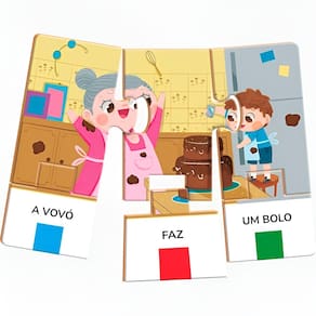 Brinquedo Primeiras Frases Quebra Cabeça Infantil Didático