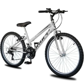 Bicicleta Aro 26 Infantil Feminina 18 Vel Marchas Dropp Sport Freio V-brake - Branco+preto - único Branco+preto