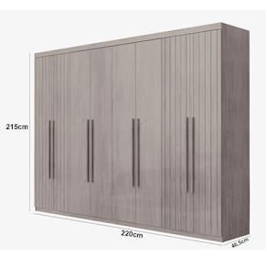 Guarda Roupa Casal Toronto Mdf 8 Portas Moderna Mobília Naturalle