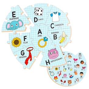 Brinquedo Educativo Alfabeto Formato Caracol Letras