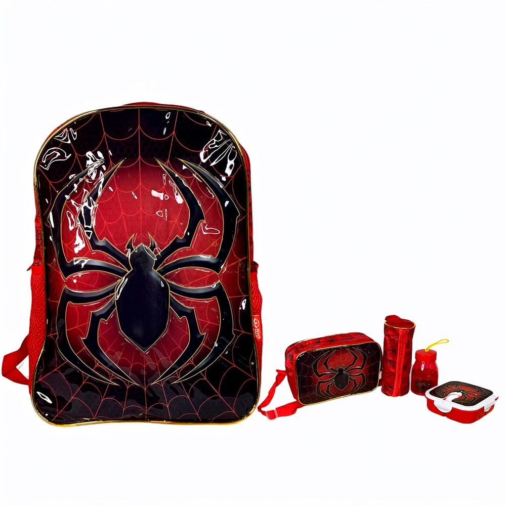 Kit Mochila Escolar com Acessórios Infantil Homem Aranha Cor:Vermelho
