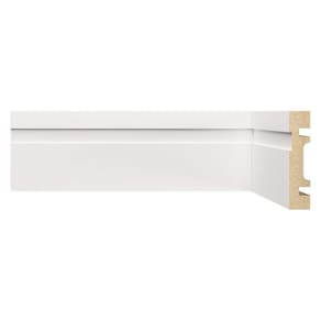 Kit Rodapé de MDF 10 Barras Frisadas de 7cm x 2,40m Rende 24 Metros Moldufama Branco