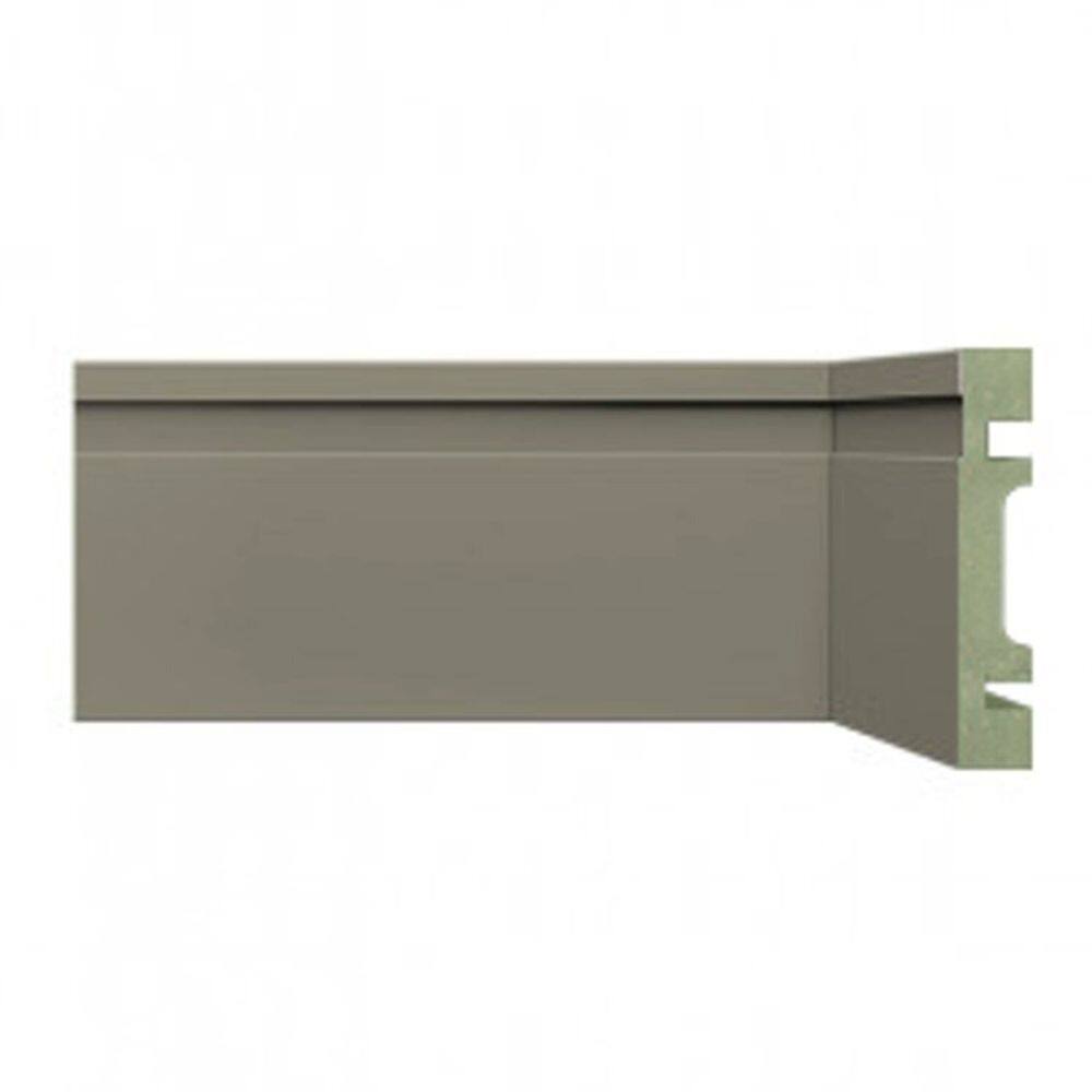 Kit Rodapé de MDF 5 Barras Frisadas de 7cm x 2,40m Rende 12 Metros Moldufama Cinza Titanium