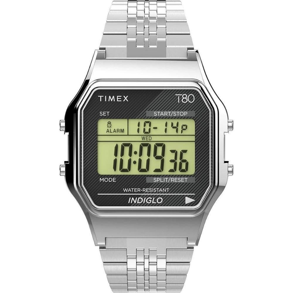 Relógio Timex Digital Vintage T80 Prata TW2V19000