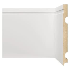 Kit Rodapé de MDF 30 Barras Frisadas 20cm x 2,40m Rende 72 Metros Moldufama Branco
