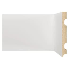 Kit Rodapé de MDF 15 Barras Lisas de 15cm x 2,40m Rende 24 Metros Moldufama Branco