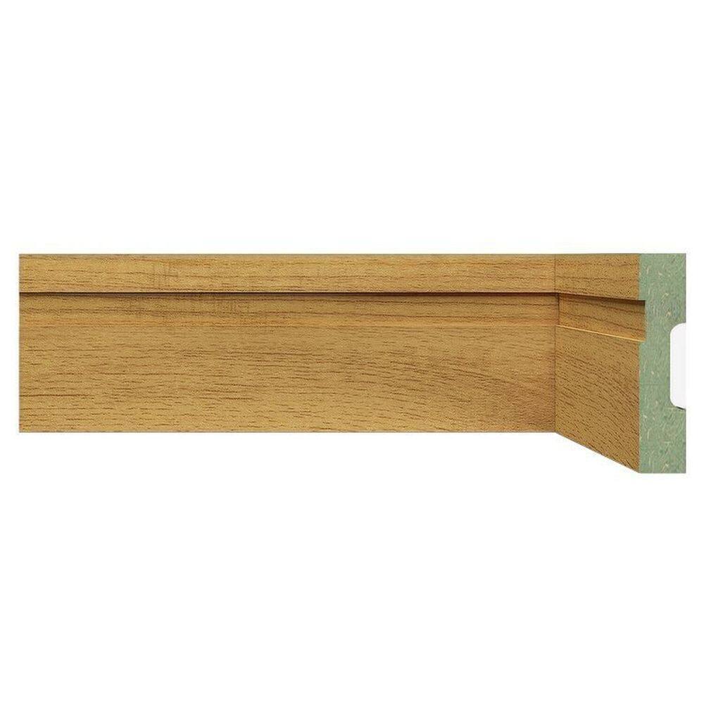 Kit Rodapé de MDF 3 Barras Frisadas de 7cm x 2,40m Rende 7,2 Metros Moldufama Carvalho Prime