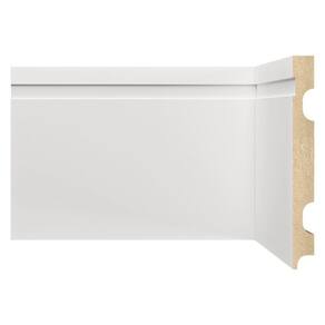 Kit Rodapé de MDF 30 Barras Frisadas de 15cm x 2,40m Rende 72 Metros Moldufama Branco