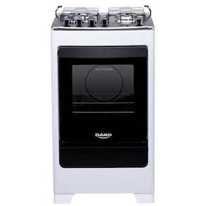 Fogão 4 Bocas à Gás Dako Supreme Acendimento Automático Mesa Inox Mega Chama Branco Bivolt