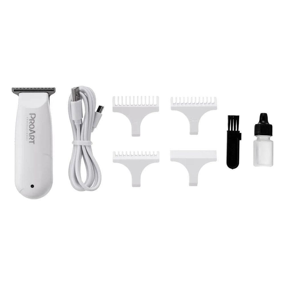 Máquina De Acabamento Mini Bivolt Branca Proart Design Compacto, Motor Potente E Lâmina T-blade