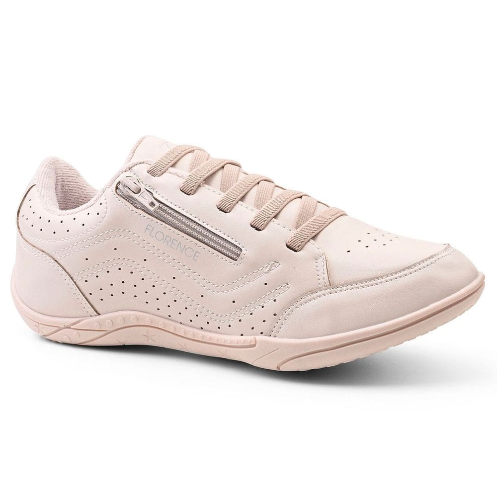 Tênis Feminino Florence Napa Zíper Lateral
