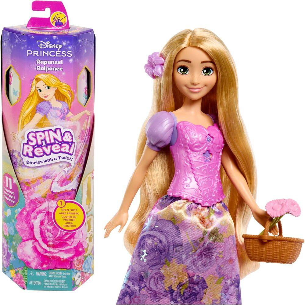 Disney Princesa Rapunzel Spin and Reveal Flores - Mattel MATTEL