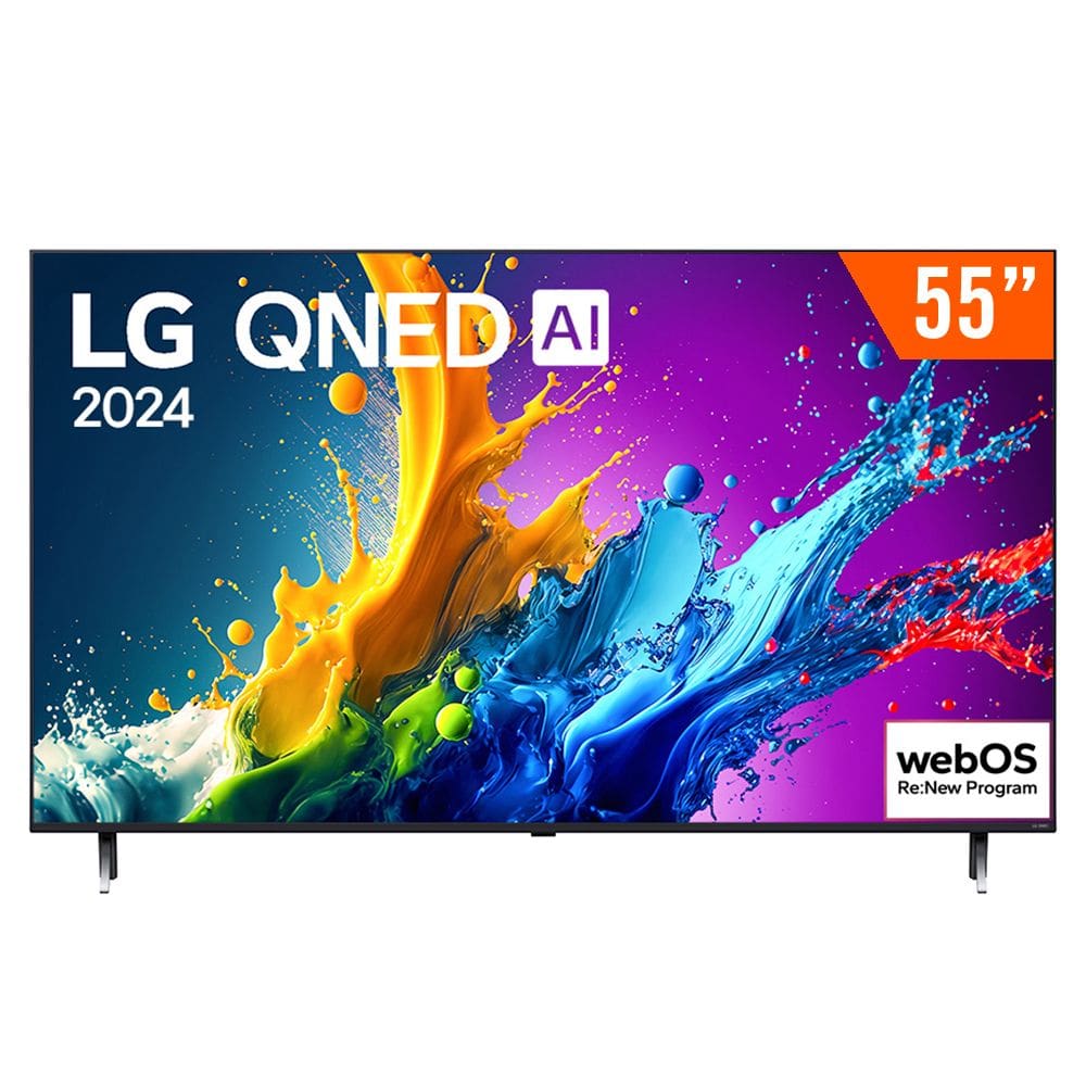 Smart TV QNED 55" Ultra HD 4K LG 55QNED80TSA 3 HDMI 2 USB Wi-Fi Bluetooth